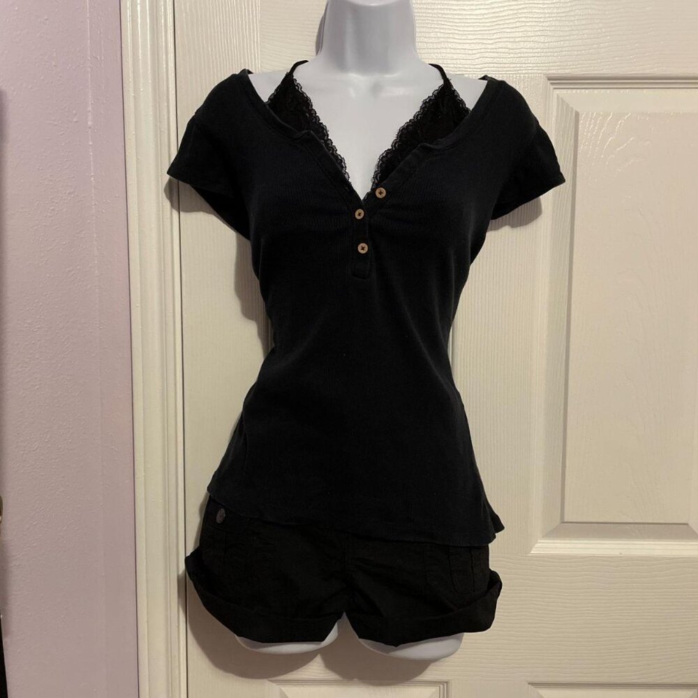Hot Kiss Black Shorts